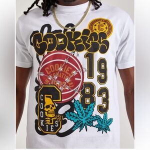 NWT Cookies Livewire SS White Graphic Tee